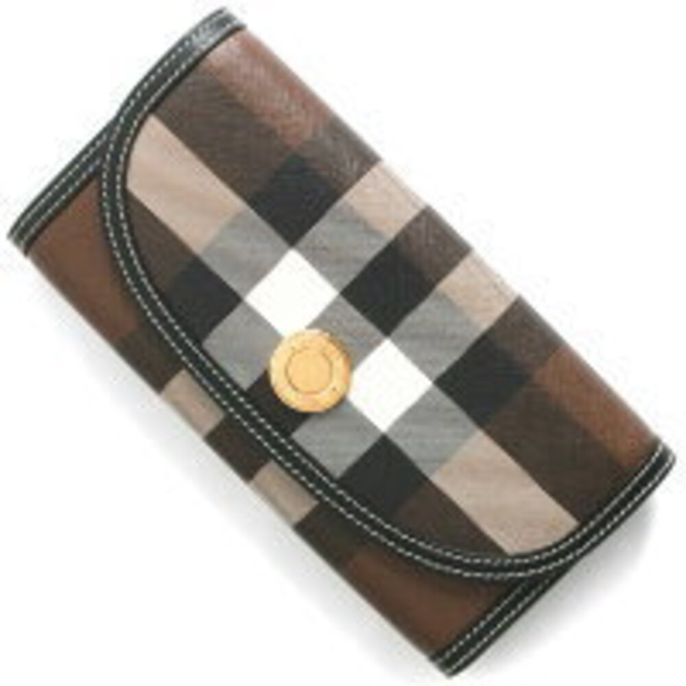 Burberry Halton Giant Check Long Wallet Birch Brown